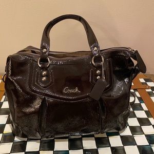 Patent leather Coach purse